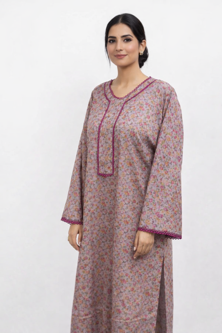 Grey Floral Lace Suit