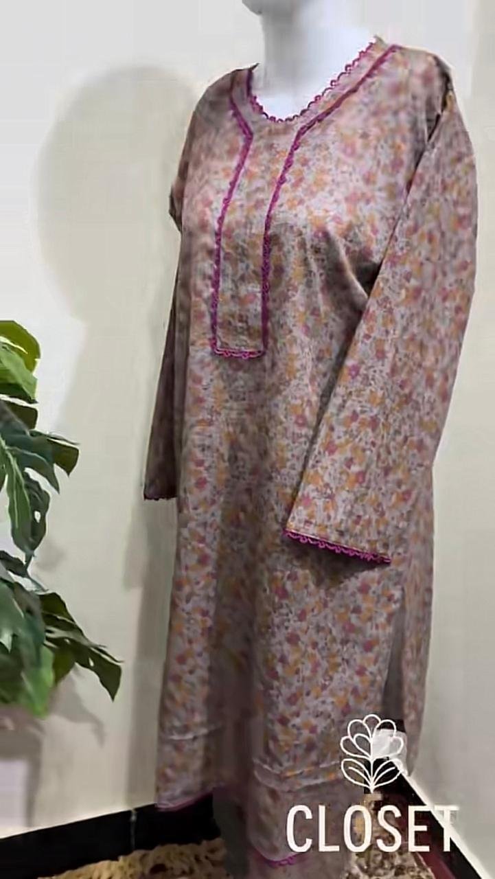 grey floral lace suit